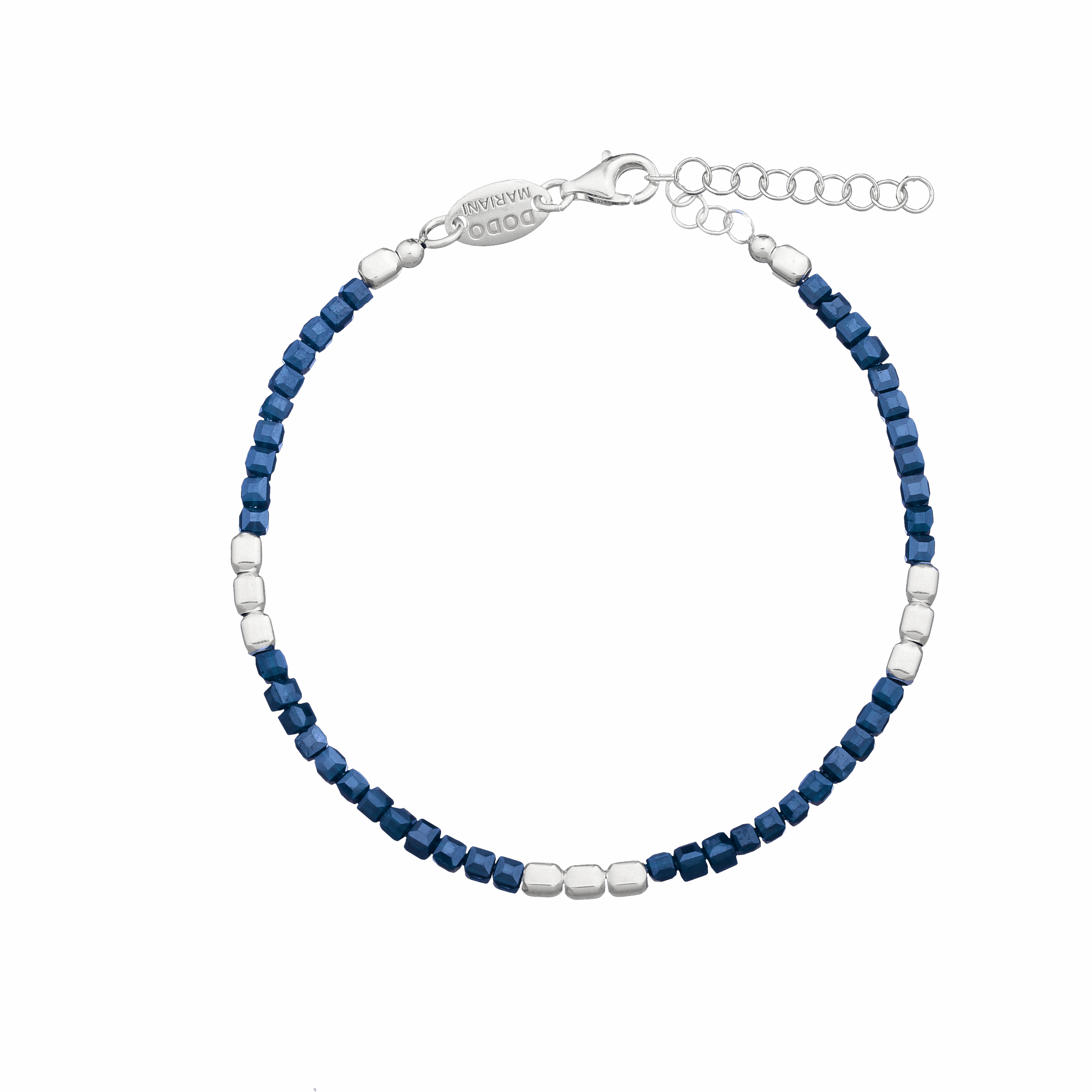 BRACCIALE MEZZI CRISTALLI BLU