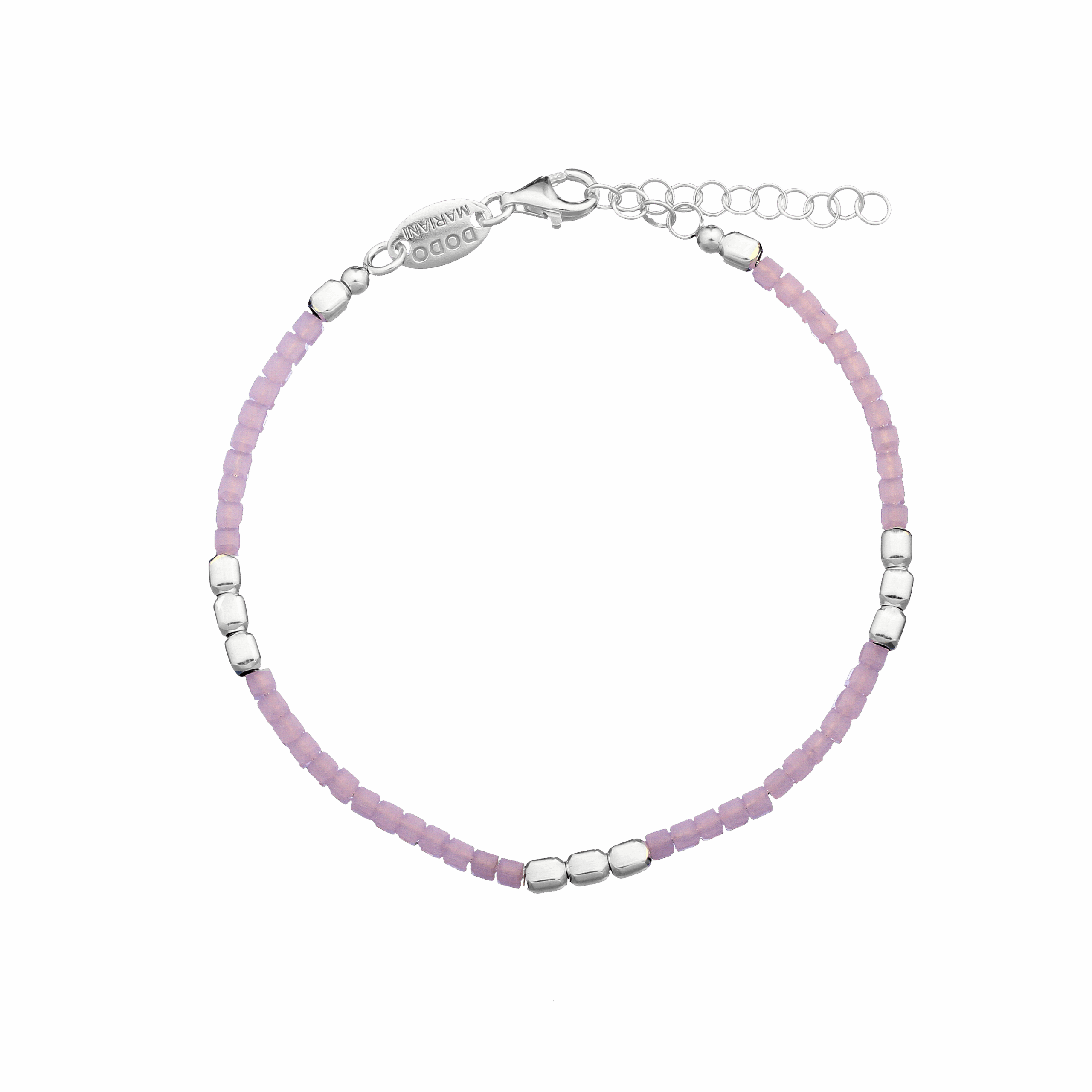BRACCIALE MEZZI CRISTALLI ROSA